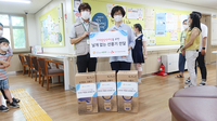 지적장애인들을 위한  날개없는 선풍기 전달하다.