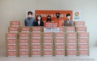 더불어함께새희망·한화파워시스템, 위생용품 전달식 진행
